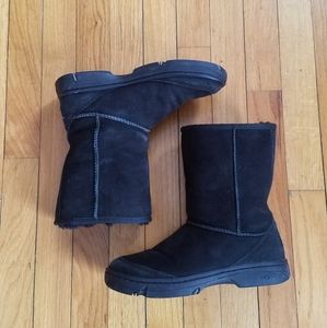 Ugg black rubber sole classic short